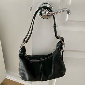 Coach Legacy Demi Hobo Shoulder Zipper Bag Purse in Black
